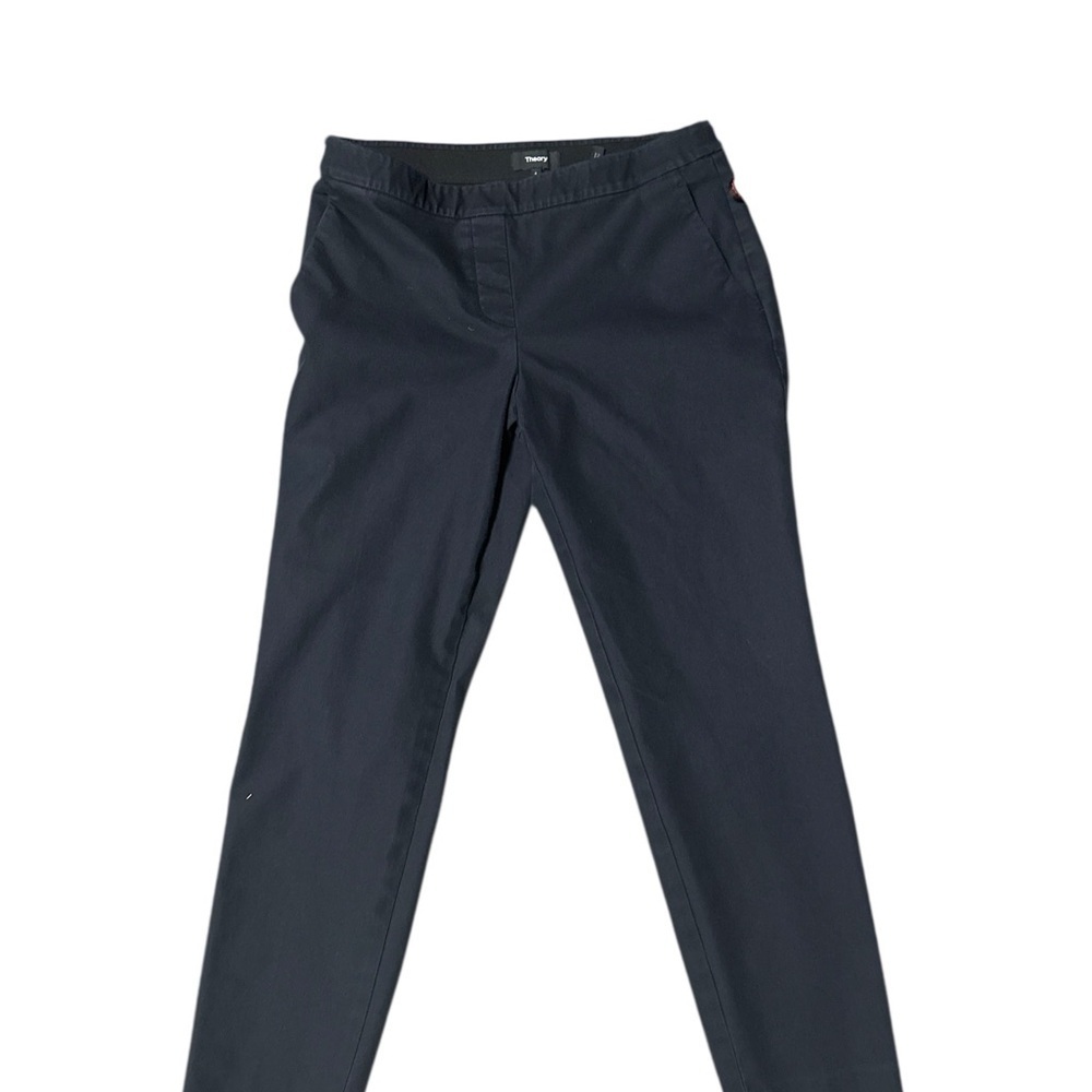 Theory Black Trousers Streamlined Flat Front Design